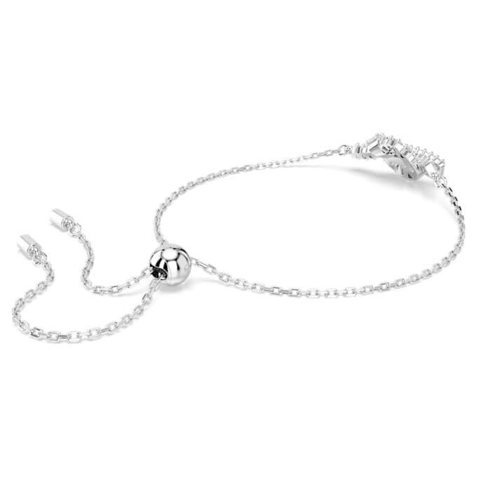 Matrix Bracelet Baguette Cut, Knot, White, Rhodium Plated Matrix Bracelet Baguette Cut, Knot, White, Rhodium Plated