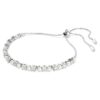 Matrix Bracelet Crystal Pearl, Round Cut, White, Rhodium Plated Matrix Bracelet Crystal Pearl, Round Cut, White, Rhodium Plated