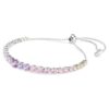 Matrix Bracelet Gradient of Round Cuts, Multicolored, Rhodium Plated Matrix Bracelet Gradient of Round Cuts, Multicolored, Rhodium Plated