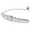 Matrix Bracelet Gradient of Round Cuts, White, Rhodium Plated Matrix Bracelet Gradient of Round Cuts, White, Rhodium Plated