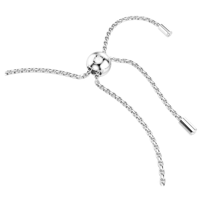 Matrix Bracelet Gradient of Round Cuts, White, Rhodium Plated Matrix Bracelet Gradient of Round Cuts, White, Rhodium Plated