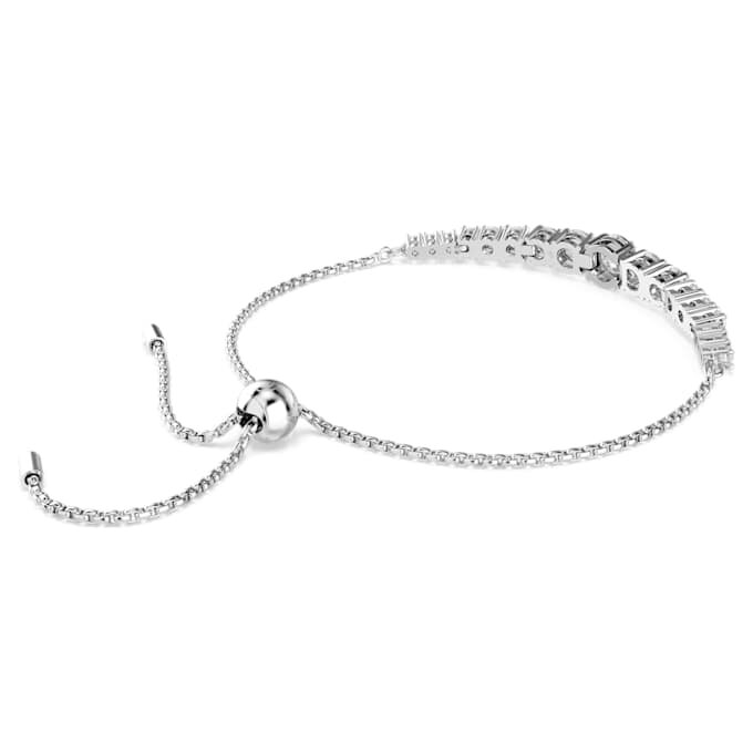 Matrix Bracelet Gradient of Round Cuts, White, Rhodium Plated Matrix Bracelet Gradient of Round Cuts, White, Rhodium Plated