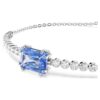 Matrix Bracelet Mixed Cuts, Blue, Rhodium Plated Matrix Bracelet Mixed Cuts, Blue, Rhodium Plated