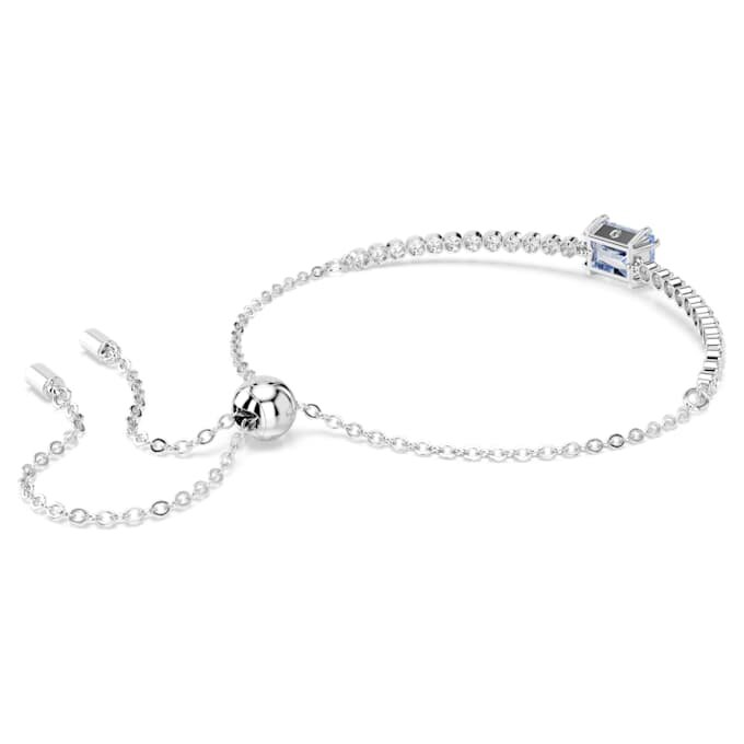 Matrix Bracelet Mixed Cuts, Blue, Rhodium Plated Matrix Bracelet Mixed Cuts, Blue, Rhodium Plated