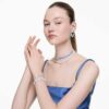 Matrix Necklace Baguette Cut, White, Rhodium Plated Matrix Necklace Baguette Cut, White, Rhodium Plated