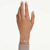 Matrix Bracelet Mixed Cuts, White, Rose Gold-Tone Plated Matrix Bracelet Mixed Cuts, White, Rose Gold-Tone Plated