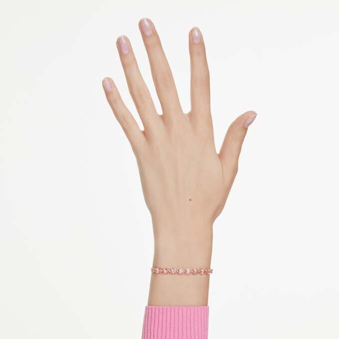 Matrix Bracelet Pear Cut, Pink, Gold-Tone Plated Matrix Bracelet Pear Cut, Pink, Gold-Tone Plated