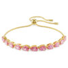 Matrix Bracelet Pear Cut, Pink, Gold-Tone Plated Matrix Bracelet Pear Cut, Pink, Gold-Tone Plated