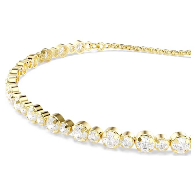 Matrix Bracelet Round Cut, White, Gold-Tone Plated Matrix Bracelet Round Cut, White, Gold-Tone Plated