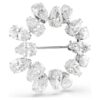 Matrix Brooch Pear Cut, White, Rhodium Plated Matrix Brooch Pear Cut, White, Rhodium Plated