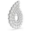 Matrix Brooch Round Cut, White, Rhodium Plated Matrix Brooch Round Cut, White, Rhodium Plated