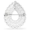 Matrix Brooch Round Cut, White, Rhodium Plated Matrix Brooch Round Cut, White, Rhodium Plated