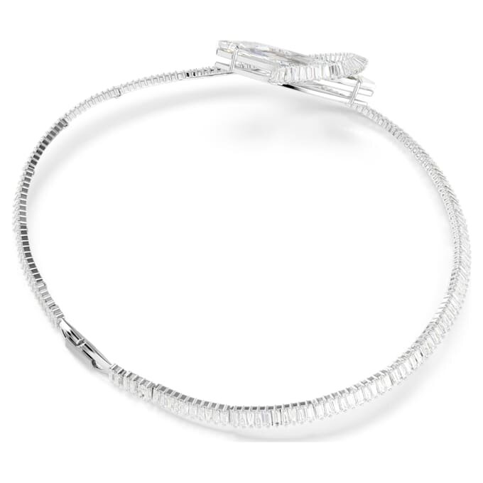 Matrix Choker Baguette Cut, White, Rhodium Plated Matrix Choker Baguette Cut, White, Rhodium Plated