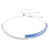 Matrix Choker Mixed Cuts, Blue, Rhodium Plated Matrix Choker Mixed Cuts, Blue, Rhodium Plated