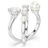 Matrix Cocktail Ring Crystal Pearl, Round Cut, White, Rhodium Plated Matrix Cocktail Ring Crystal Pearl, Round Cut, White, Rhodium Plated