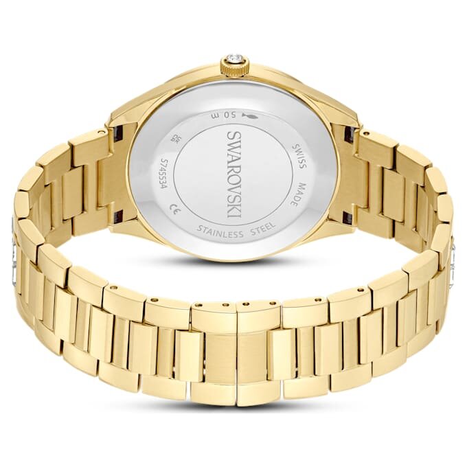 Matrix Date Watch Swiss Made, Metal Bracelet, Gold Tone, Gold-Tone Finish Matrix Date Watch Swiss Made, Metal Bracelet, Gold Tone, Gold-Tone Finish