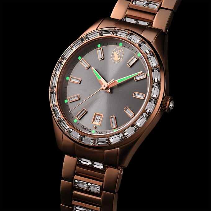 Matrix Date Watch Swiss Made, Metal Bracelet, Rose Gold Tone, Rose Gold-Tone Finish Matrix Date Watch Swiss Made, Metal Bracelet, Rose Gold Tone, Rose Gold-Tone Finish