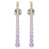 Matrix Drop Earrings Gradient of Round Cuts, Multicolored, Rhodium Plated Matrix Drop Earrings Gradient of Round Cuts, Multicolored, Rhodium Plated