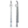 Matrix Drop Earrings Gradient of Round Cuts, Multicolored, Ruthenium Plated Matrix Drop Earrings Gradient of Round Cuts, Multicolored, Ruthenium Plated