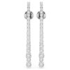 Matrix Drop Earrings Gradient of Round Cuts, White, Rhodium Plated Matrix Drop Earrings Gradient of Round Cuts, White, Rhodium Plated
