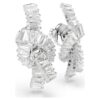 Matrix Earrings Baguette Cut, Knot, White, Rhodium Plated Matrix Earrings Baguette Cut, Knot, White, Rhodium Plated