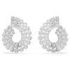 Matrix Hoop Earrings Mixed Round Cuts, White, Rhodium Plated Matrix Hoop Earrings Mixed Round Cuts, White, Rhodium Plated