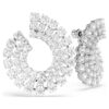 Matrix Hoop Earrings Mixed Round Cuts, White, Rhodium Plated Matrix Hoop Earrings Mixed Round Cuts, White, Rhodium Plated