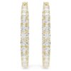 Matrix Hoop Earrings Round Cut, White, Gold-Tone Plated Matrix Hoop Earrings Round Cut, White, Gold-Tone Plated