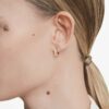 Matrix Hoop Earrings Round Cut, White, Rose Gold-Tone Plated Matrix Hoop Earrings Round Cut, White, Rose Gold-Tone Plated