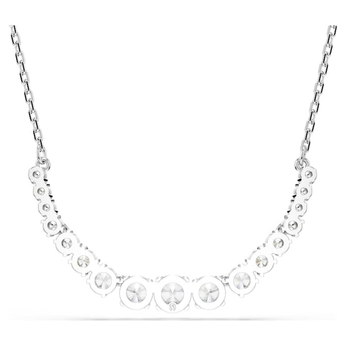 Matrix Necklace Gradient of Round Cuts, White, Rhodium Plated Matrix Necklace Gradient of Round Cuts, White, Rhodium Plated