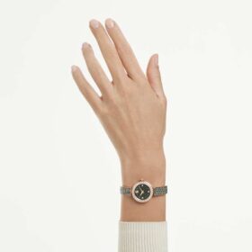 Matrix Pearl Bangle Watch Swiss Made, Crystal Bracelet, Black, Rose Gold-Tone Finish Matrix Pearl Bangle Watch Swiss Made, Crystal Bracelet, Black, Rose Gold-Tone Finish