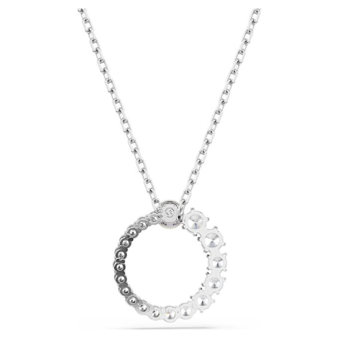 Matrix Pendant Crystal Pearl, Round Cut, White, Rhodium Plated Matrix Pendant Crystal Pearl, Round Cut, White, Rhodium Plated