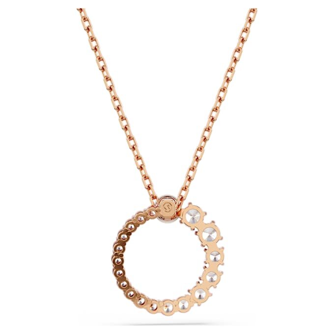 Matrix Pendant Crystal Pearl, Round Cut, White, Rose Gold-Tone Plated Matrix Pendant Crystal Pearl, Round Cut, White, Rose Gold-Tone Plated