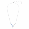 Matrix Pendant Mixed Cuts, Blue, Rhodium Plated Matrix Pendant Mixed Cuts, Blue, Rhodium Plated