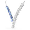 Matrix Pendant Mixed Cuts, Blue, Rhodium Plated Matrix Pendant Mixed Cuts, Blue, Rhodium Plated
