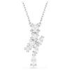 Matrix Pendant Mixed Cuts, White, Rhodium Plated Matrix Pendant Mixed Cuts, White, Rhodium Plated