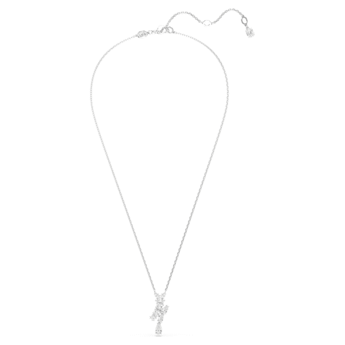 Matrix Pendant Mixed Cuts, White, Rhodium Plated Matrix Pendant Mixed Cuts, White, Rhodium Plated