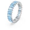 Matrix Ring Baguette Cut, Blue, Rhodium Plated Matrix Ring Baguette Cut, Blue, Rhodium Plated