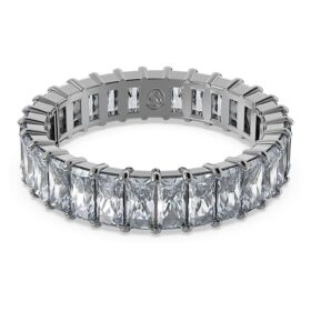 Matrix Ring Baguette Cut, Gray, Ruthenium Plated