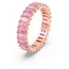 Matrix Ring Baguette Cut, Pink, Rose Gold-Tone Plated Matrix Ring Baguette Cut, Pink, Rose Gold-Tone Plated