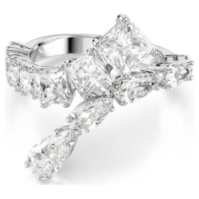 Matrix Ring Mixed Cuts, White, Rhodium Plated