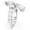 Matrix Ring Mixed Cuts, White, Rhodium Plated