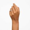 Matrix Ring Round Cut, Blue, Rhodium Plated Matrix Ring Round Cut, Blue, Rhodium Plated