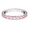 Matrix Ring Round Cut, Pink, Rhodium Plated Matrix Ring Round Cut, Pink, Rhodium Plated