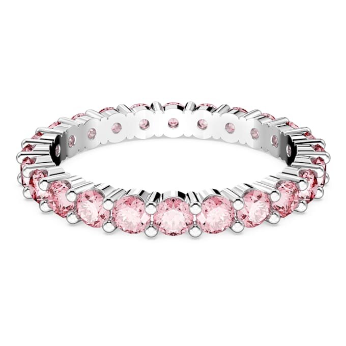 Matrix Ring Round Cut, Pink, Rhodium Plated Matrix Ring Round Cut, Pink, Rhodium Plated
