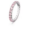Matrix Ring Round Cut, Pink, Rhodium Plated Matrix Ring Round Cut, Pink, Rhodium Plated