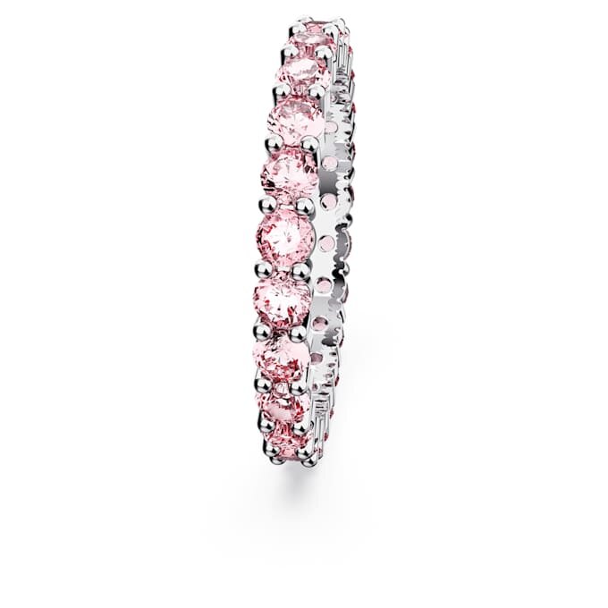 Matrix Ring Round Cut, Pink, Rhodium Plated Matrix Ring Round Cut, Pink, Rhodium Plated