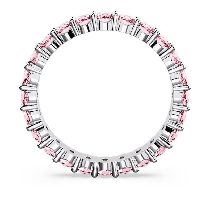 Matrix Ring Round Cut, Pink, Rhodium Plated Matrix Ring Round Cut, Pink, Rhodium Plated