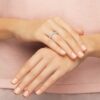 Matrix Ring White, Rhodium Plated Matrix Ring White, Rhodium Plated
