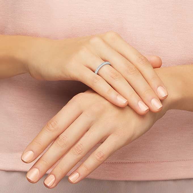 Matrix Ring White, Rhodium Plated Matrix Ring White, Rhodium Plated